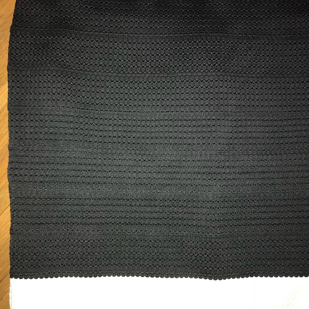 Blk Bandage Skirt w/ Wht Stripes - Picture 2 of 2